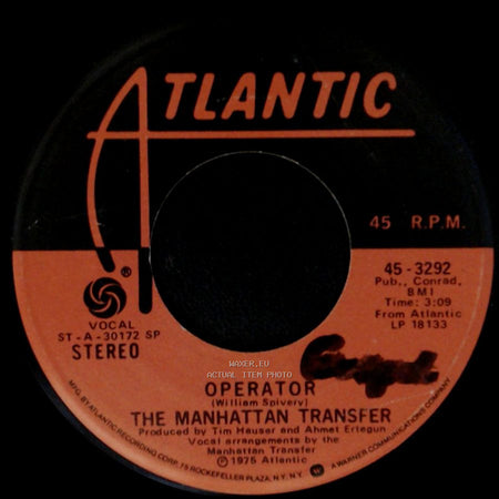 The Manhattan Transfer - Tuxedo Junction / Operator side B