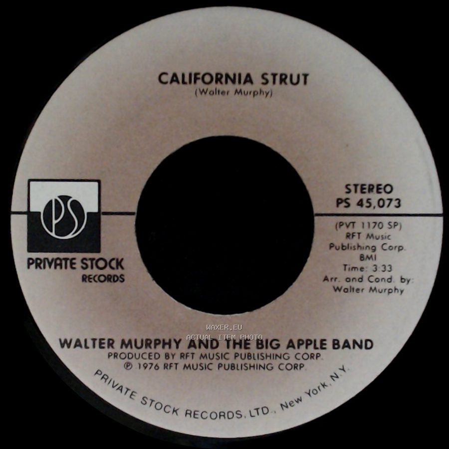 Walter Murphy And The Big Apple Band - California Strut / A Fifth Of Beethoven side A
