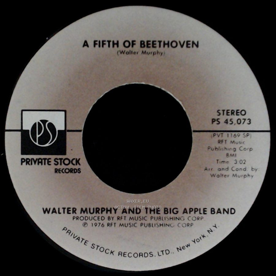 Walter Murphy And The Big Apple Band - California Strut / A Fifth Of Beethoven side B