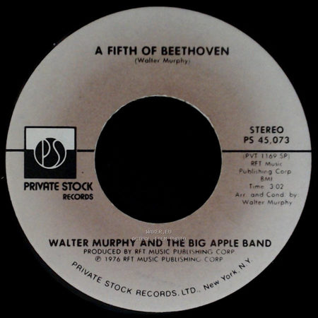 Walter Murphy And The Big Apple Band - California Strut / A Fifth Of Beethoven side B