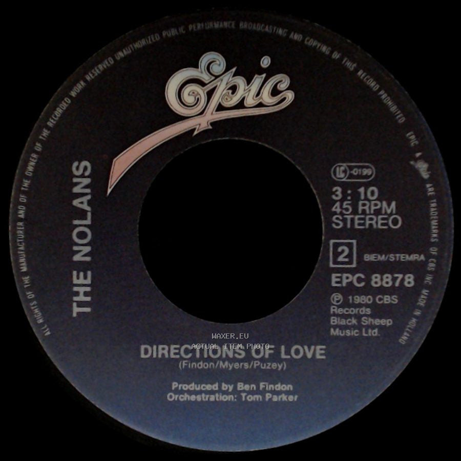 The Nolans - Gotta Pull Myself Together / Directions Of Love side B