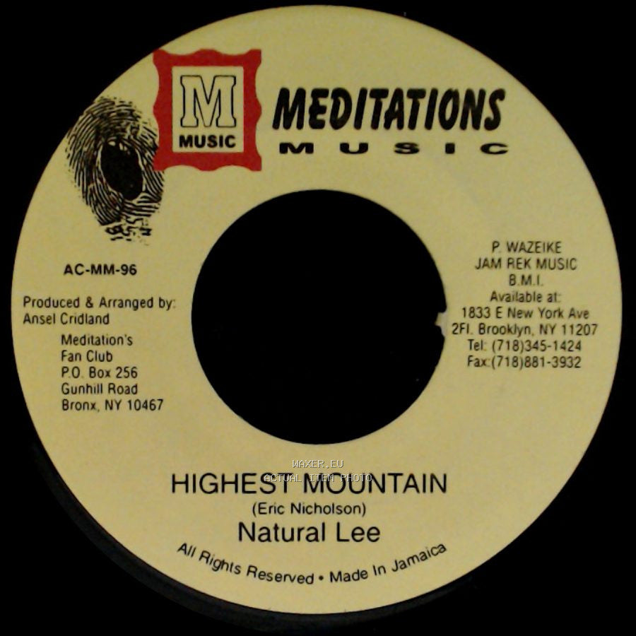 Natural Lee - Highest Mountain / Version side A