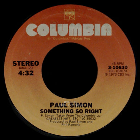 Paul Simon - Something So Right / Slip Slidin' Away side A