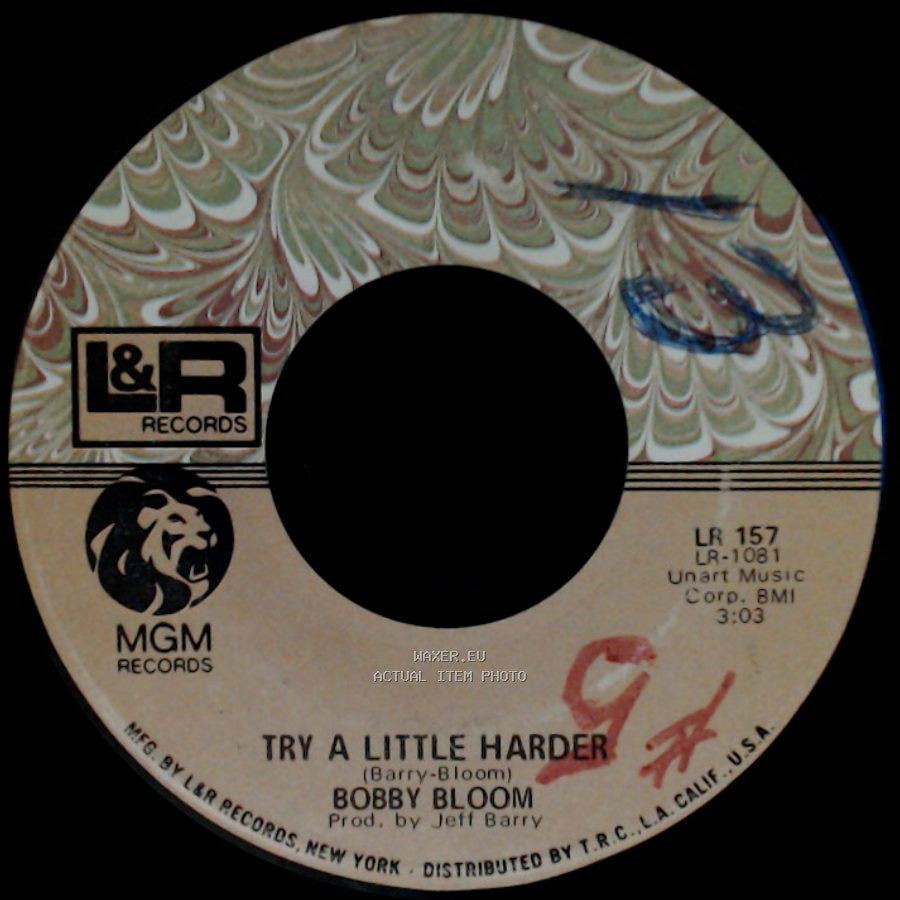 Bobby Bloom - Try A Little Harder / Montego Bay side A