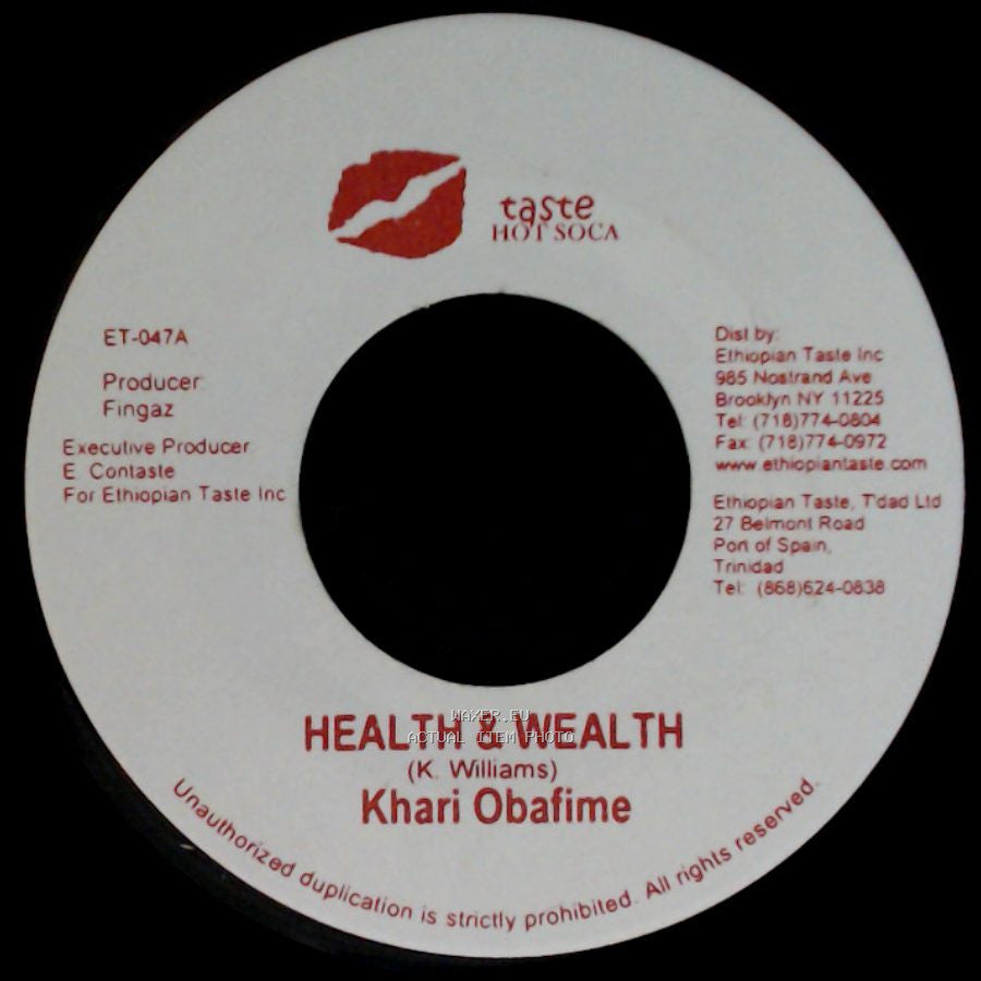 Khari Obafime / Power Man - Health & Wealth / Bun Up Inna Fyah side A