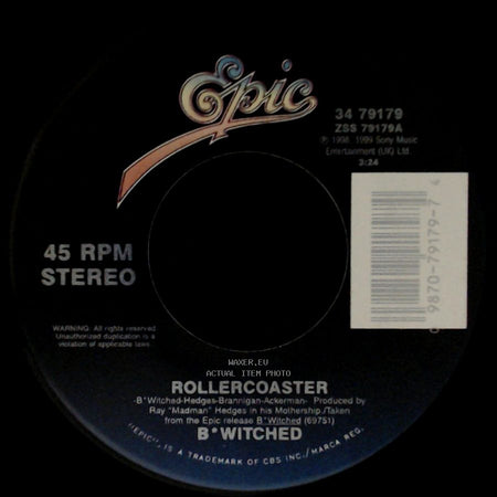 B*Witched - Rollercoaster / Together We'll Be Fine side A