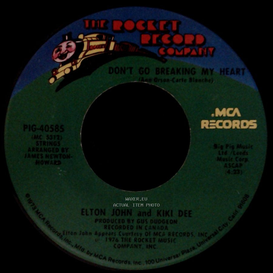 Elton John And Kiki Dee - Snow Queen / Don't Go Breaking My Heart side B