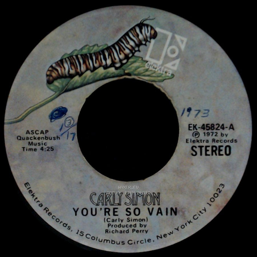 Carly Simon - His Friends Are More Than Fond Of Robin / You're So Vain side B