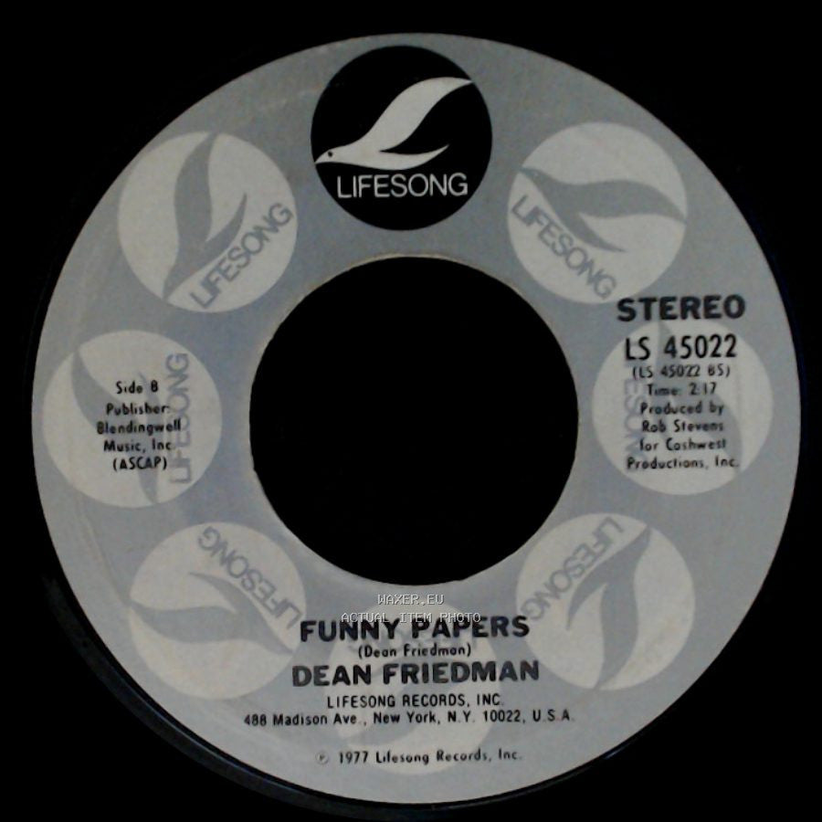 Dean Friedman - Ariel / Funny Papers side B