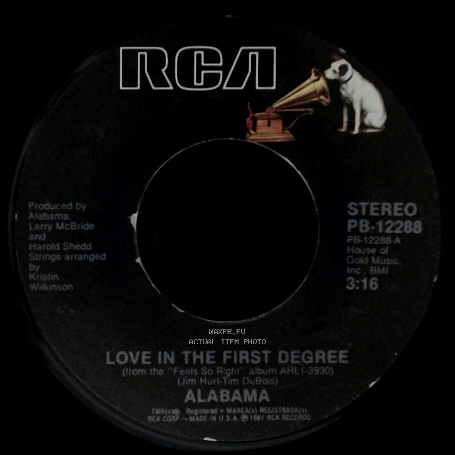 Alabama - Ride The Train / Love In The First Degree side B