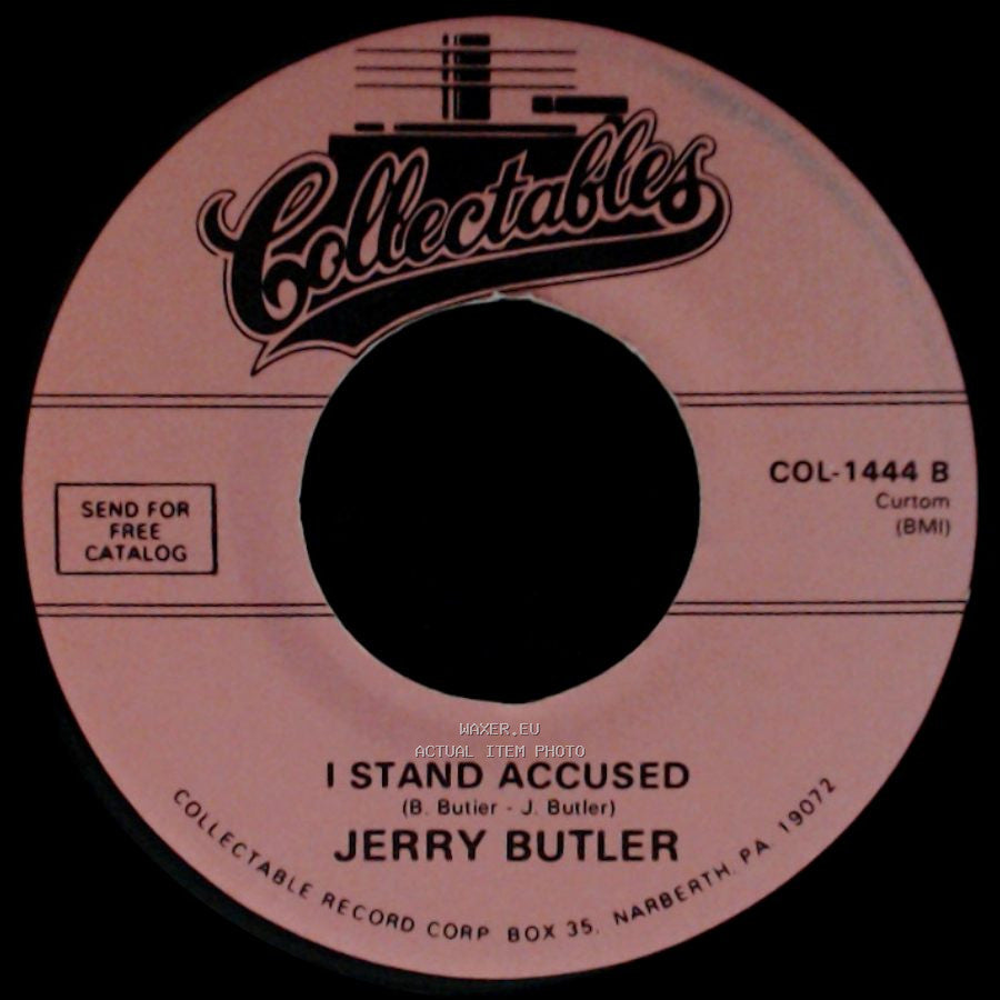 Jerry Butler - You Can Run (But You Can't Hide) / I Stand Accused side B