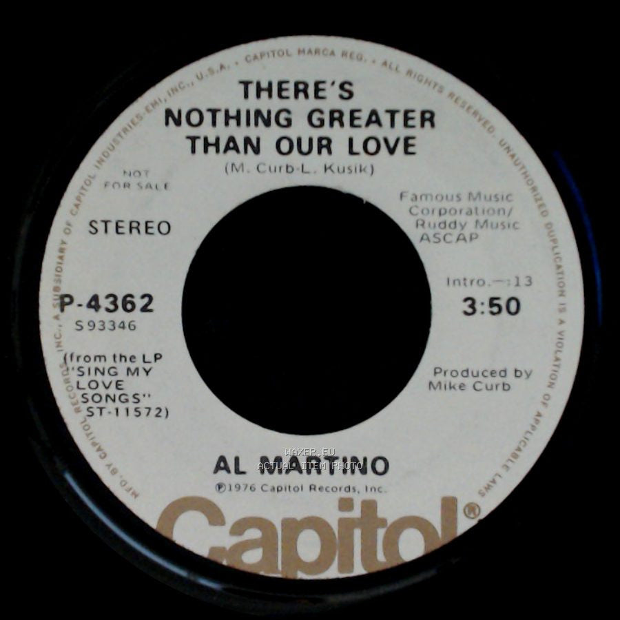 Al Martino - Dream Of Me / There's Nothing Greater Than Our Love side B