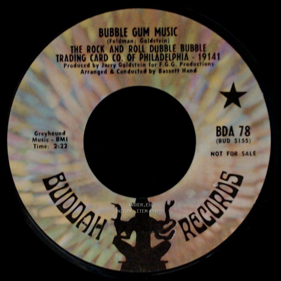 The Rock And Roll Dubble Bubble Trading Card Co. Of Philadelphia - Bubble Gum Music / On A Summer Night side A