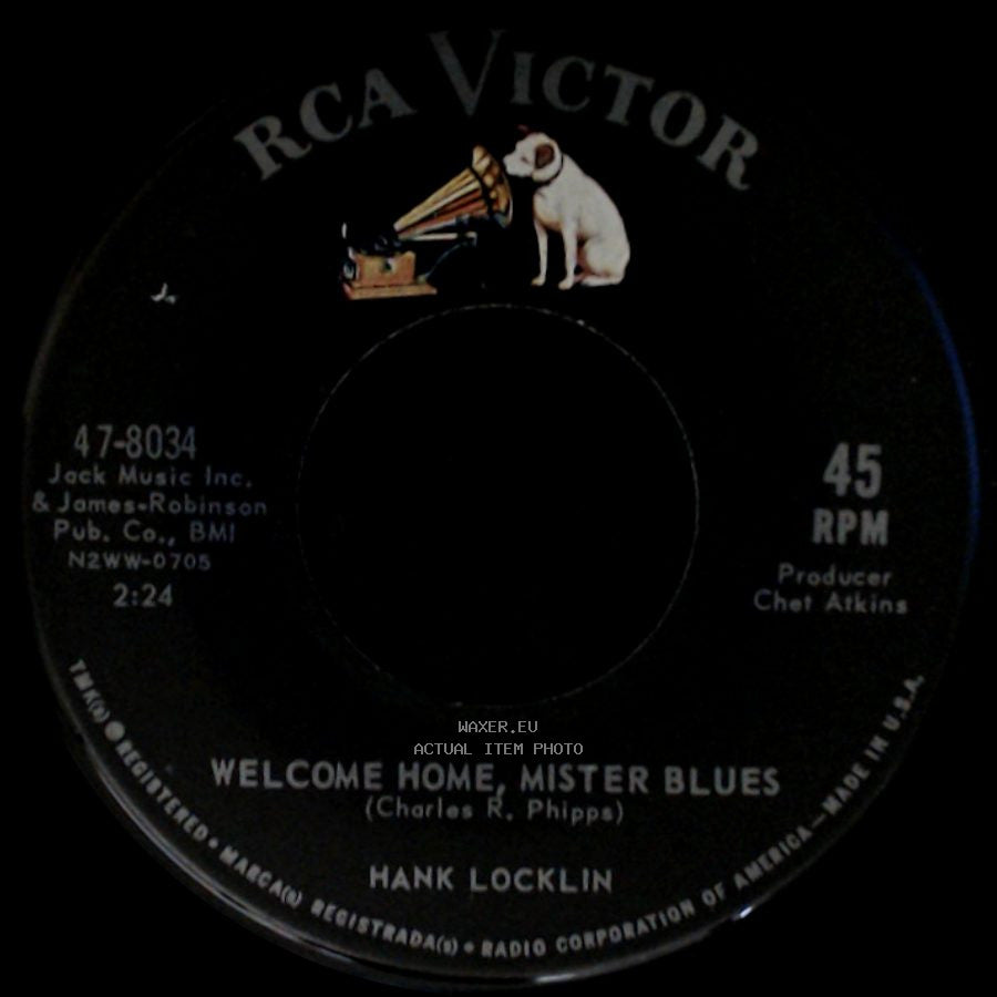 Hank Locklin - We're Gonna Go Fishin' / Welcome Home, Mister Blues side B