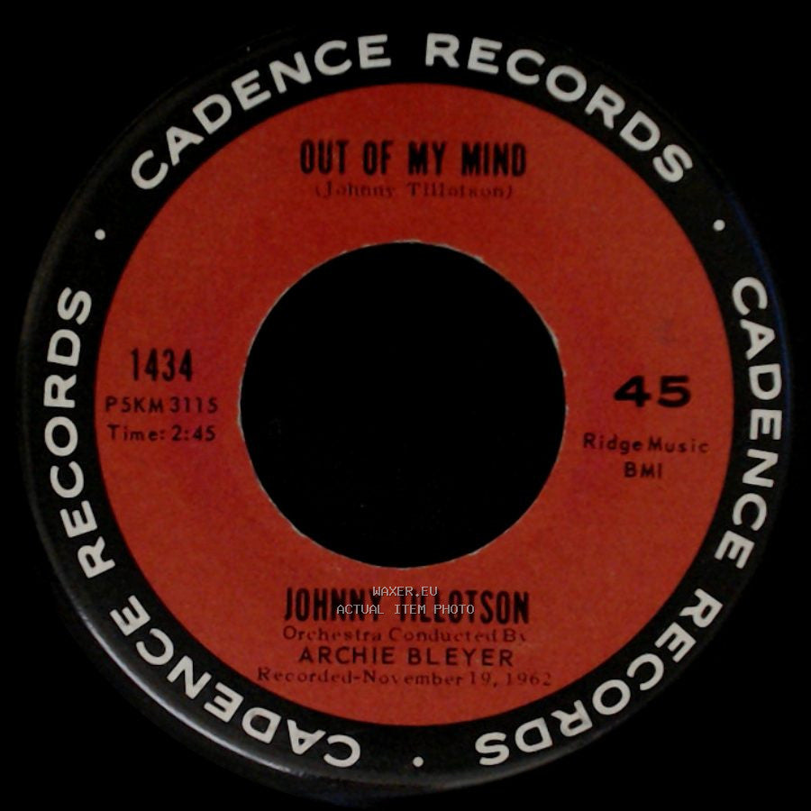 Johnny Tillotson - Out Of My Mind / Empty Feelin' side A