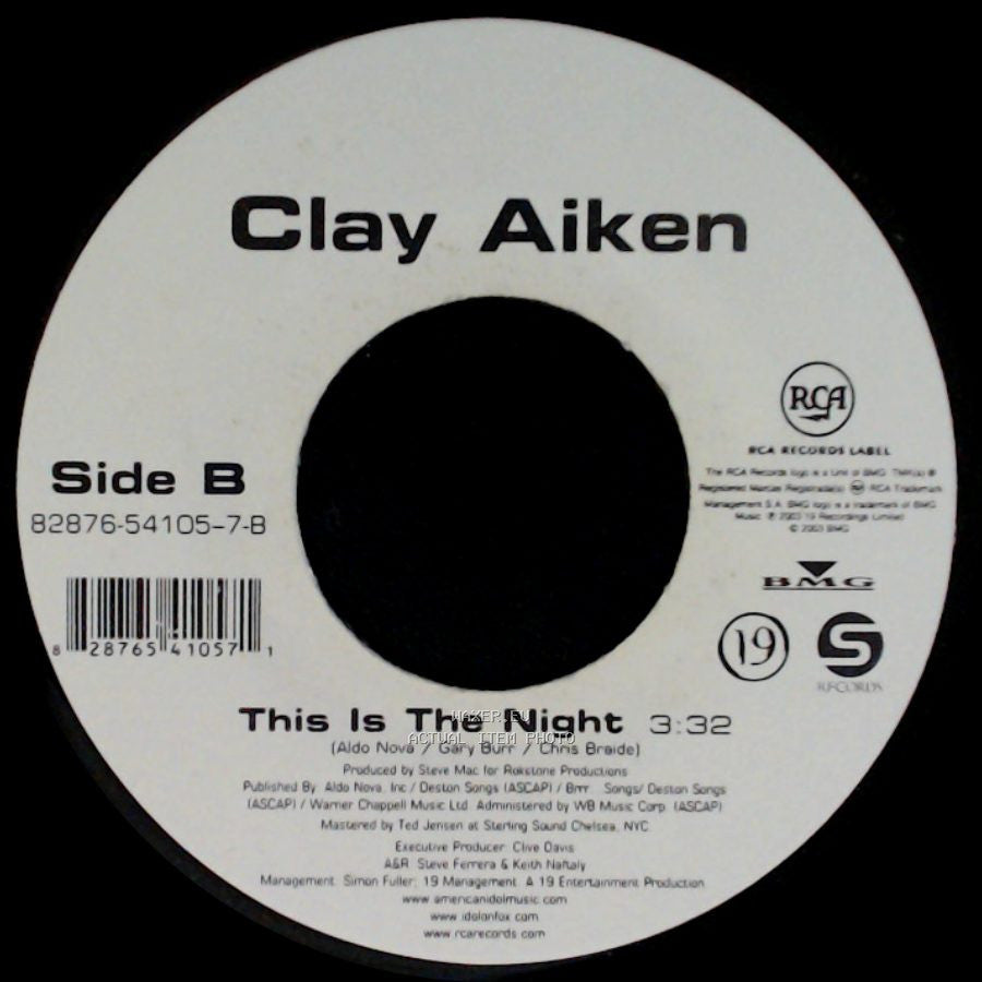 Clay Aiken - Bridge Over Troubled Water / This Is The Night side B