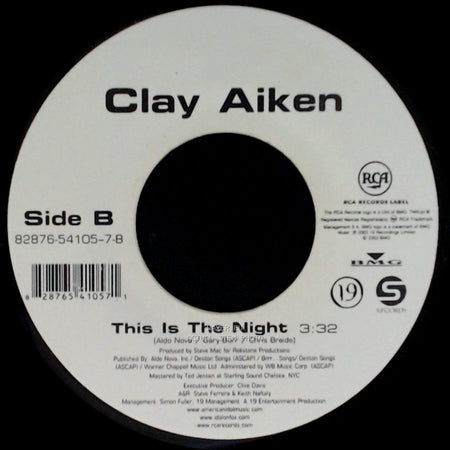 Clay Aiken - Bridge Over Troubled Water / This Is The Night side B