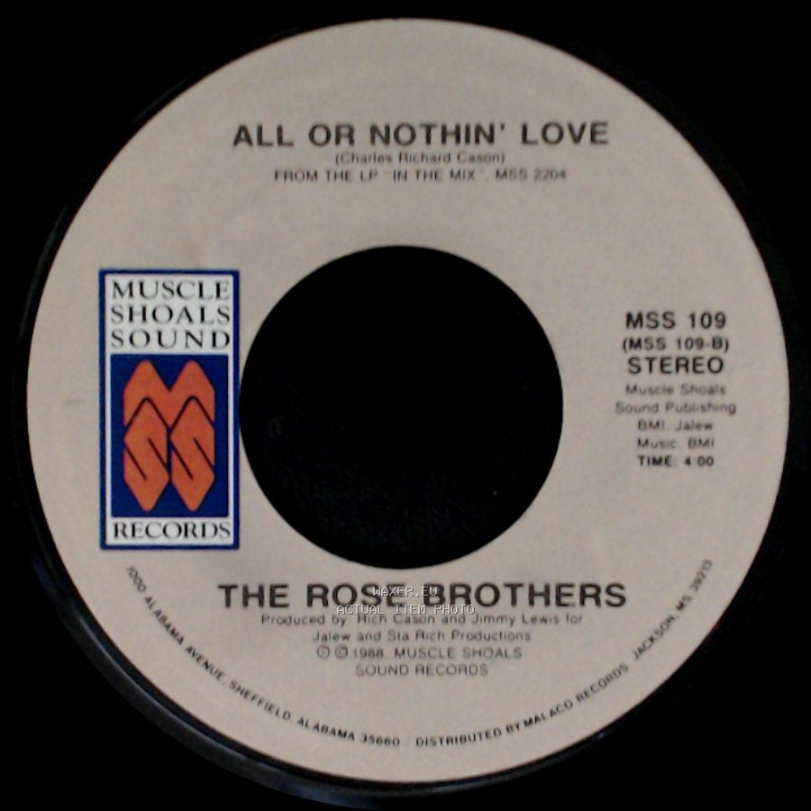 The Rose Brothers - All Or Nothin' Love / In The Mix side A