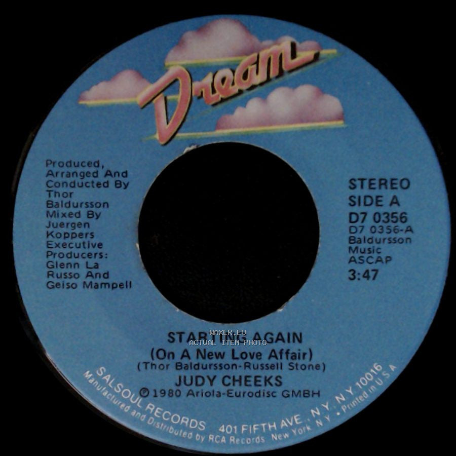 Judy Cheeks - Starting Again (On A New Love Affair) / Friends Should Never Fall In Love side A
