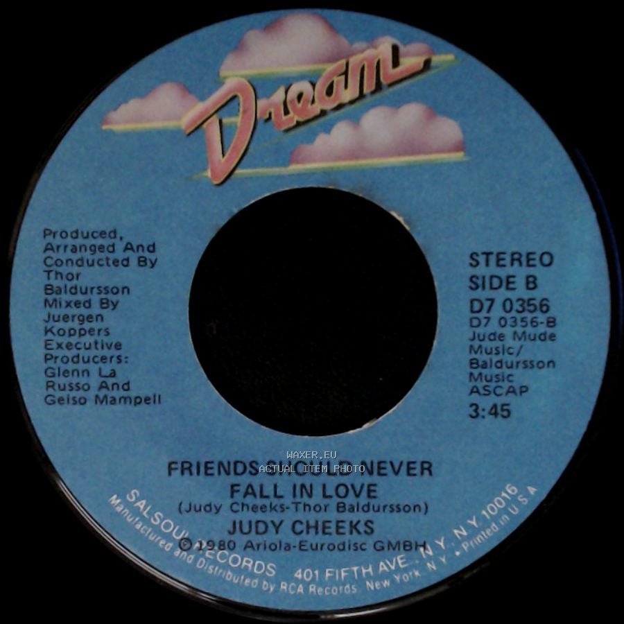 Judy Cheeks - Starting Again (On A New Love Affair) / Friends Should Never Fall In Love side B