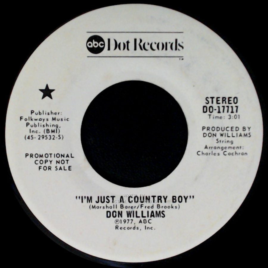 Don Williams - I'm Just A Country Boy / I'm Just A Country Boy side B