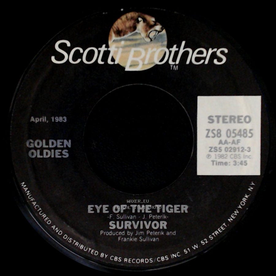Survivor - Eye Of The Tiger / Take You On A Saturday side A