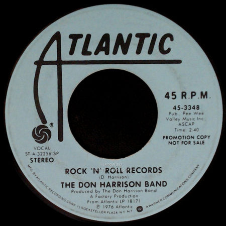 The Don Harrison Band - Rock 'n' Roll Records / Rock 'n' Roll Records side A