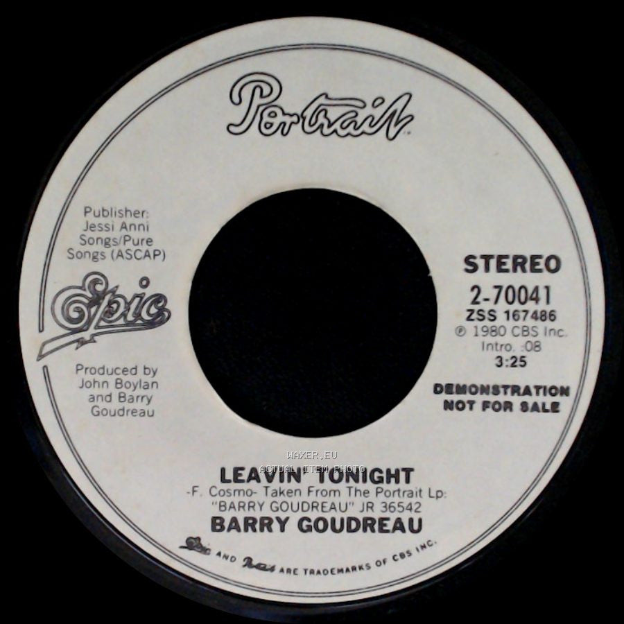 Barry Goudreau - Leavin' Tonight / Leavin' Tonight side B