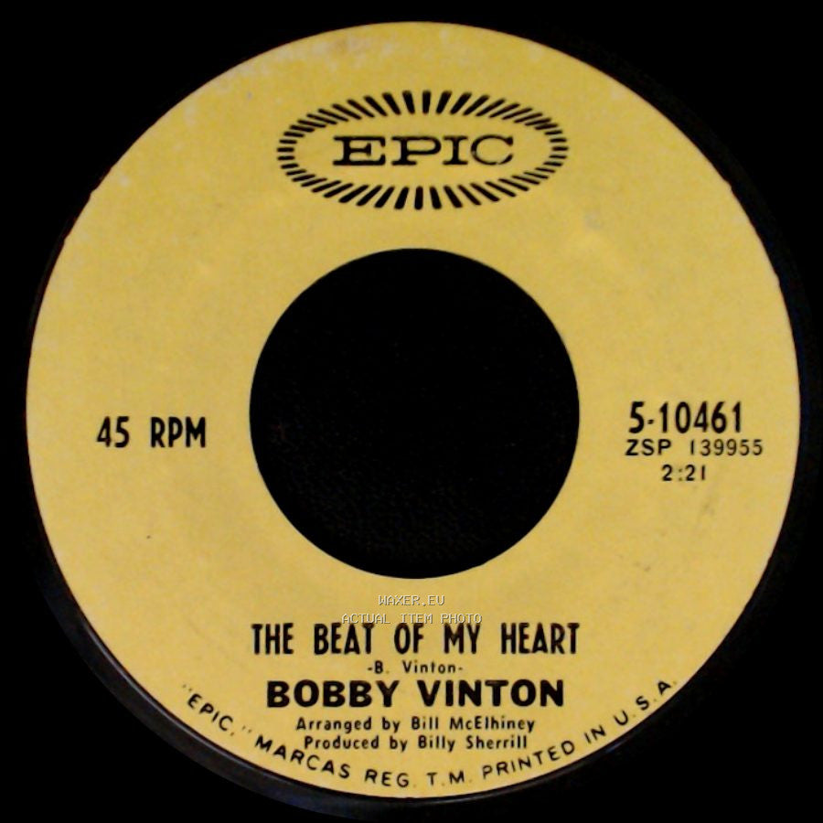 Bobby Vinton - The Beat Of My Heart / To Know You Is To Love You side A