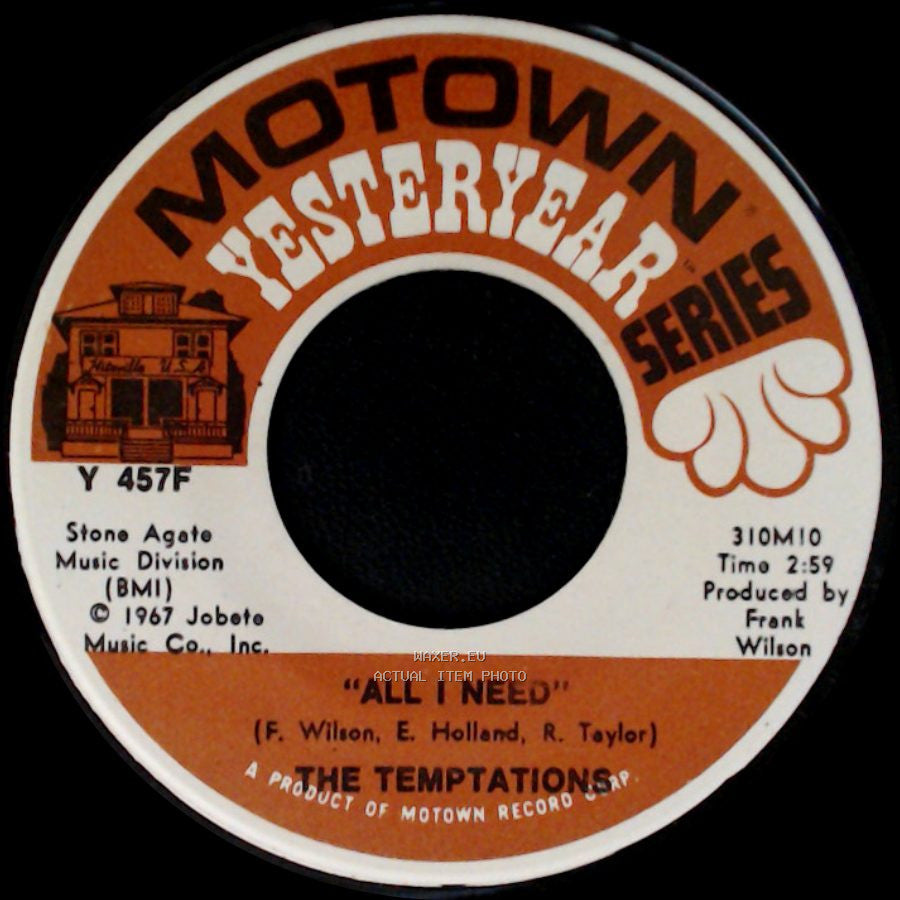 The Temptations - You're My Everything / All I Need side B