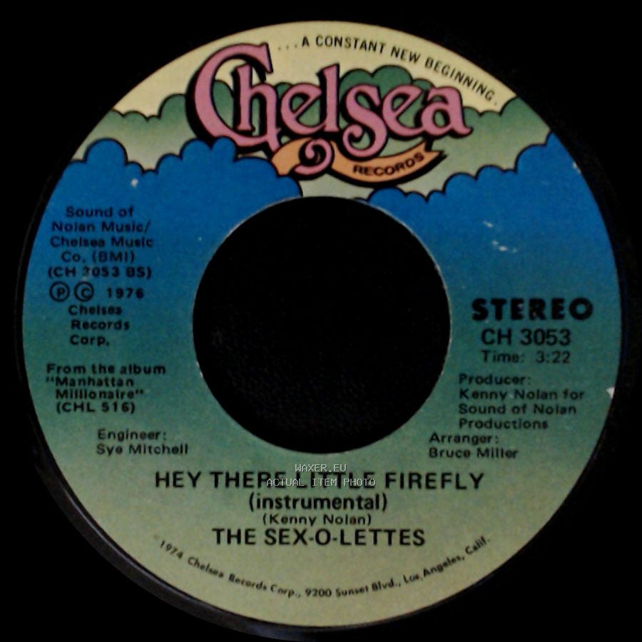 The Sex-O-Lettes - Hey There Little Firefly (Instrumental) / Ride A Wild Horse side A