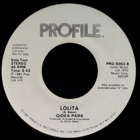 Gidea Park - Seasons Of Gold / Lolita side B