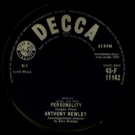 Anthony Newley - My Blue Angel / Personality side B