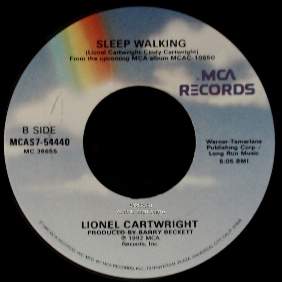 Lionel Cartwright - Be My Angel / Sleep Walking side B