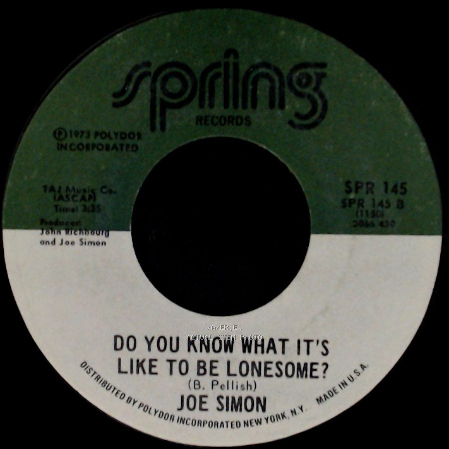 Joe Simon - Do You Know What It's Like To Be Lonesome? / Carry Me side A