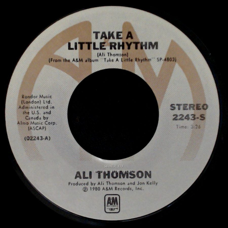 Ali Thomson - Take A Little Rhythm / Jamie side A