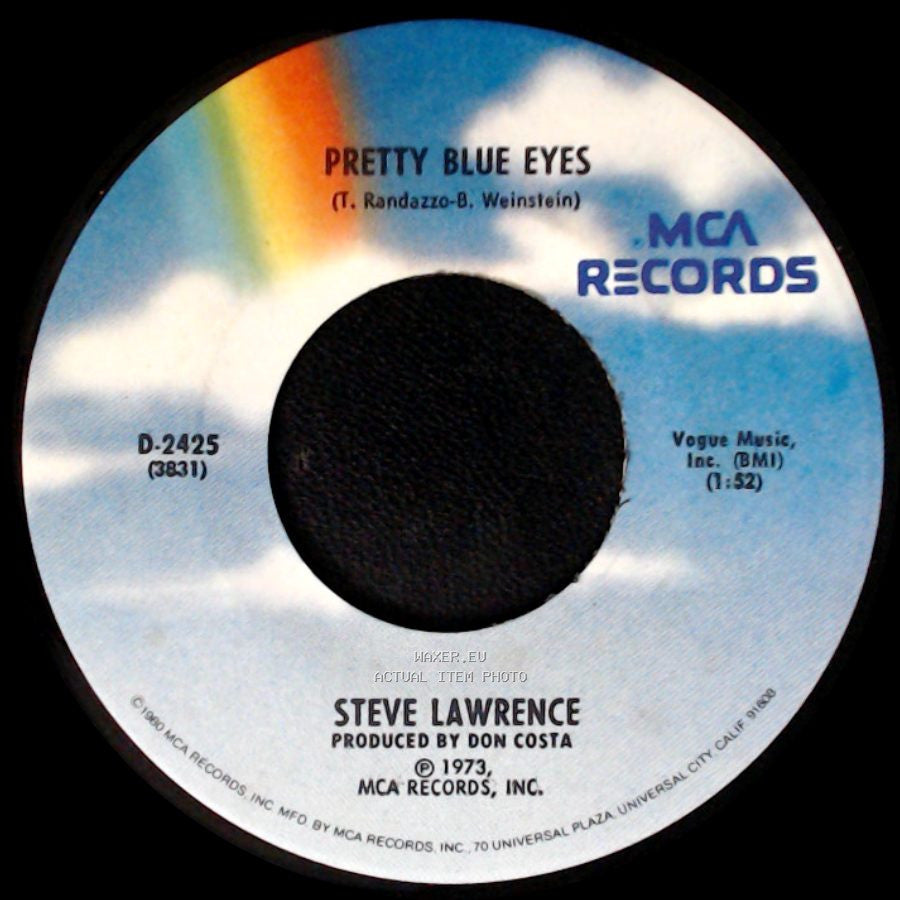 Steve Lawrence - Footsteps / Pretty Blue Eyes side B