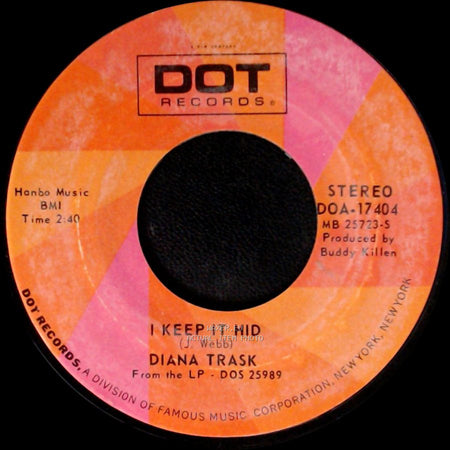 Diana Trask - I Keep It Hid / We've Got To Work It Out Between Us side A