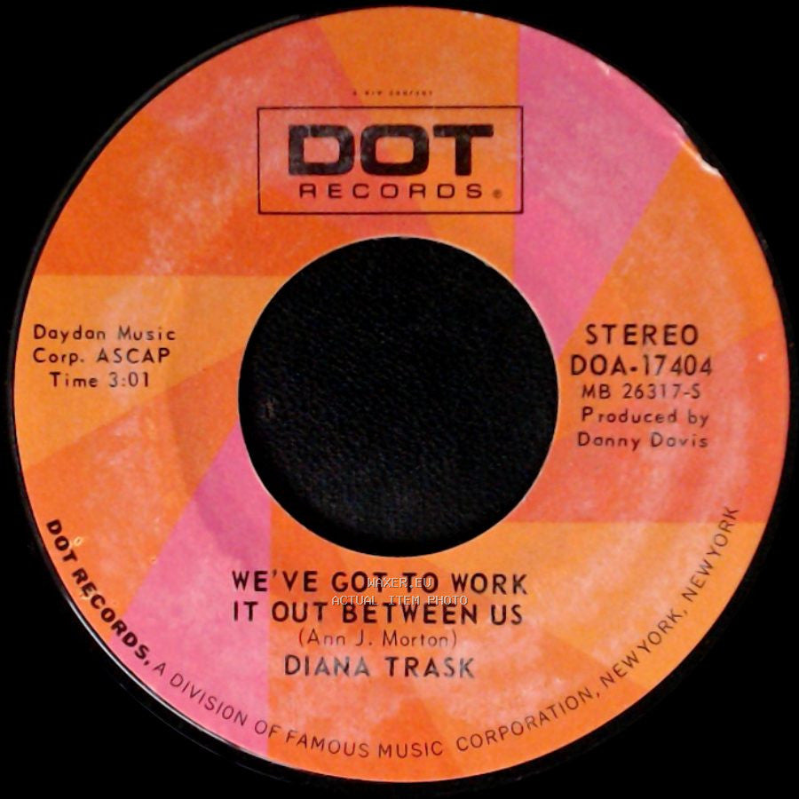 Diana Trask - I Keep It Hid / We've Got To Work It Out Between Us side B
