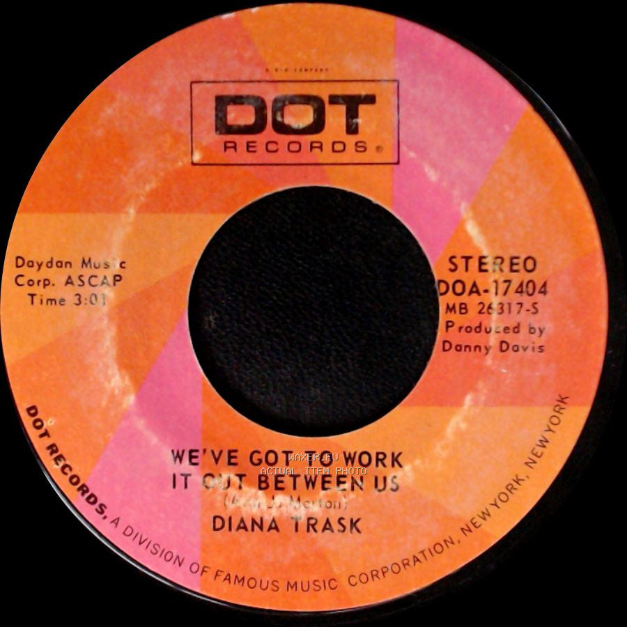 Diana Trask - I Keep It Hid / We've Got To Work It Out Between Us side B