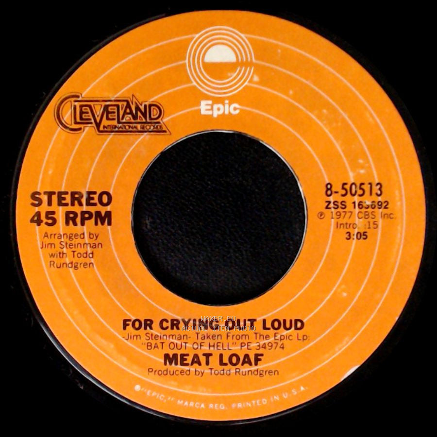 Meat Loaf - For Crying Out Loud / Two Out Of Three Ain't Bad side A