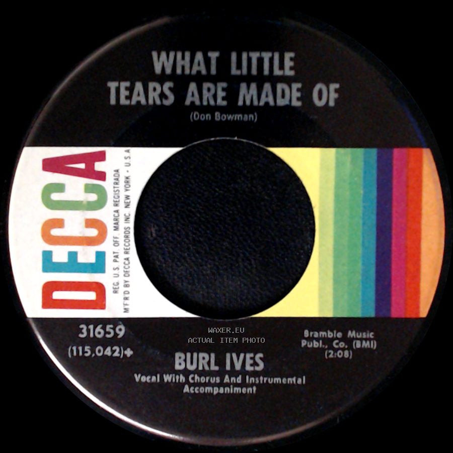 Burl Ives - Pearly Shells / What Little Tears Are Made Of side B