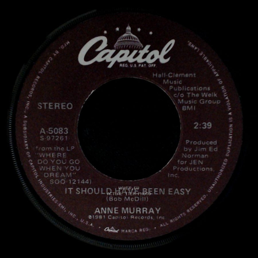 Anne Murray - Another Sleepless Night / It Should Have Been Easy side B