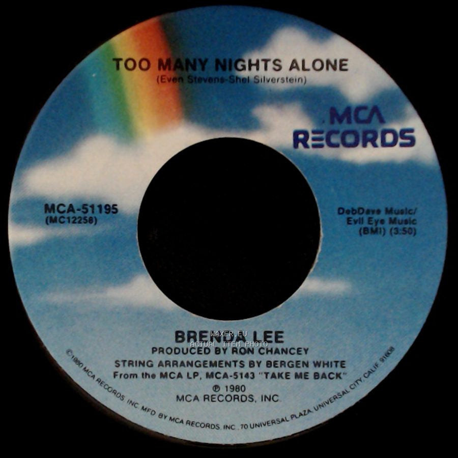 Brenda Lee - Only When I Laugh / Too Many Nights Alone side B