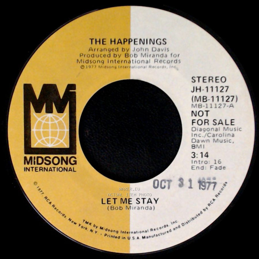 The Happenings - Let Me Stay / Let Me Stay side A