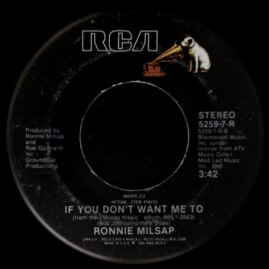 Ronnie Milsap - Where Do The Nights Go / If You Don't Want Me To side B