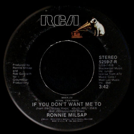 Ronnie Milsap - Where Do The Nights Go / If You Don't Want Me To side B