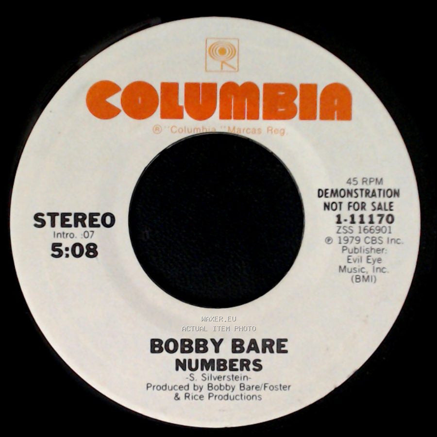 Bobby Bare - Numbers / Numbers side B
