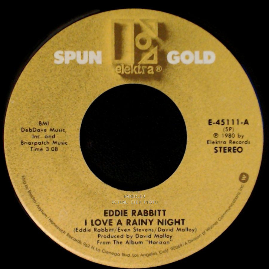 Eddie Rabbitt - I Love A Rainy Night / Gone Too Far side A