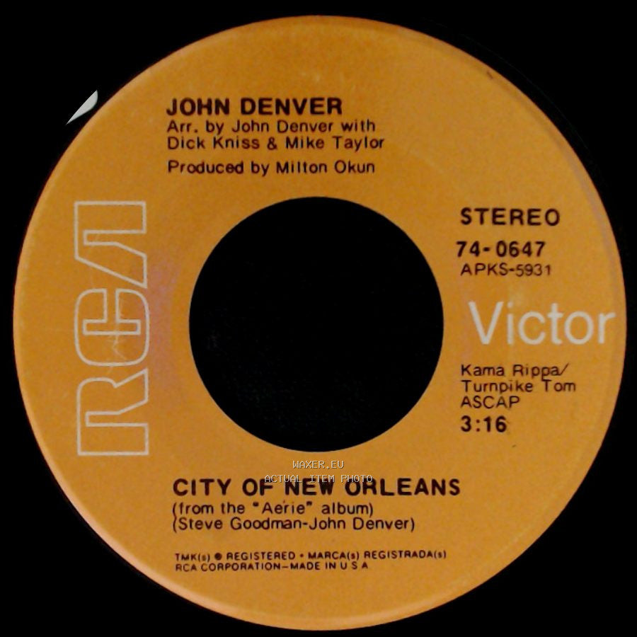 John Denver - City Of New Orleans / Everyday side A